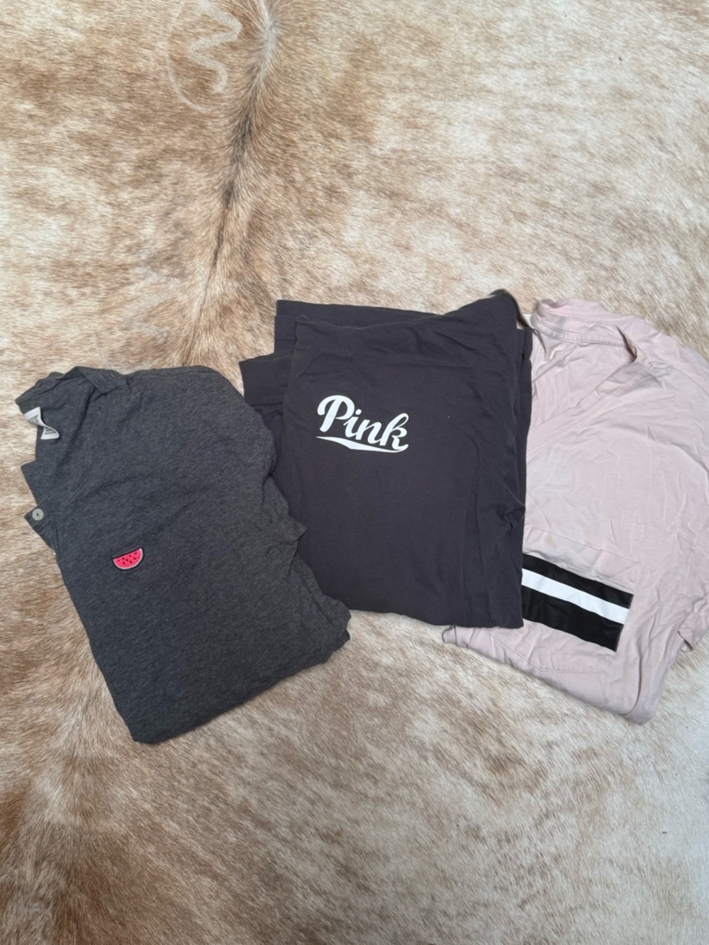 PINK Victoria's Secret bundle of 3 long sleeve shirts